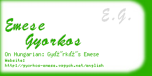 emese gyorkos business card